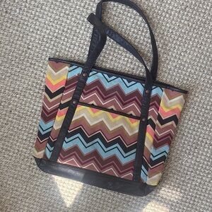 Missoni Chevron Patterned Tote Bag
